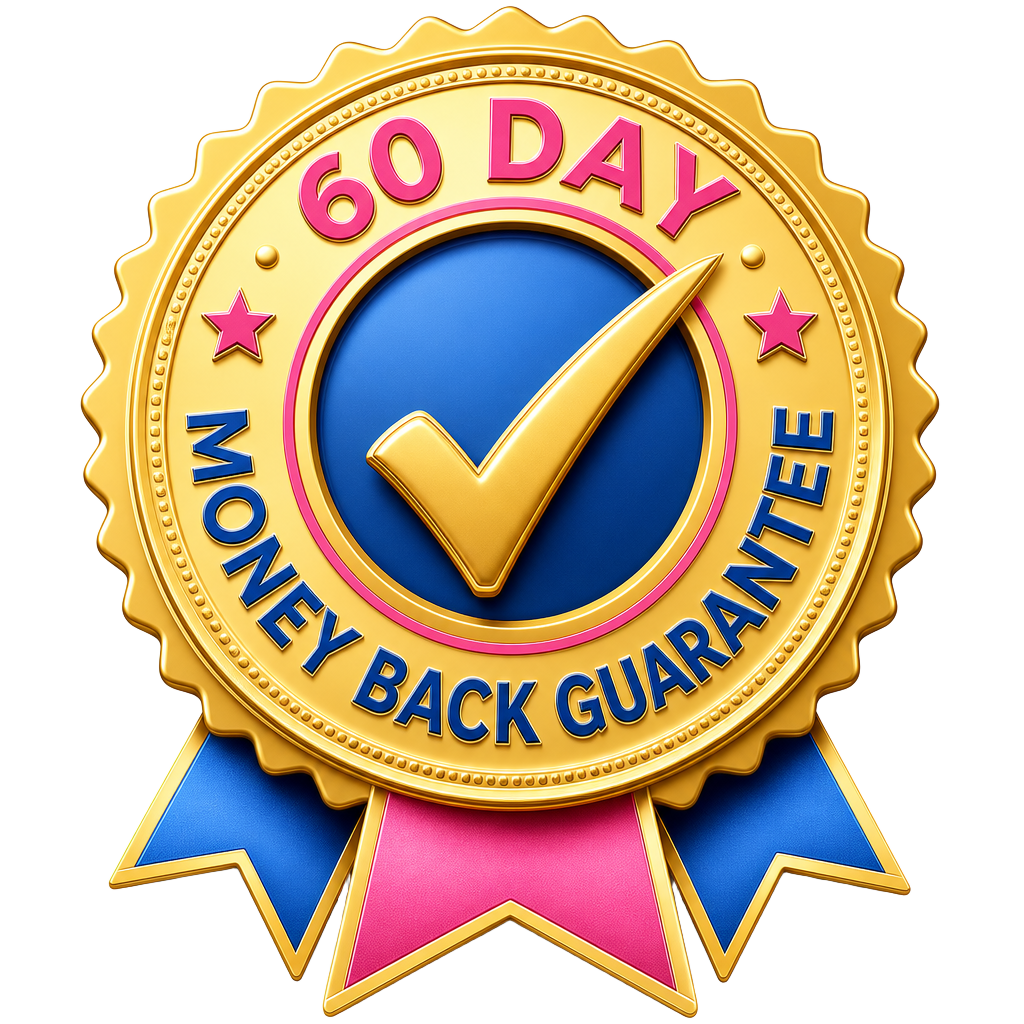 60-day money back guarantee badge